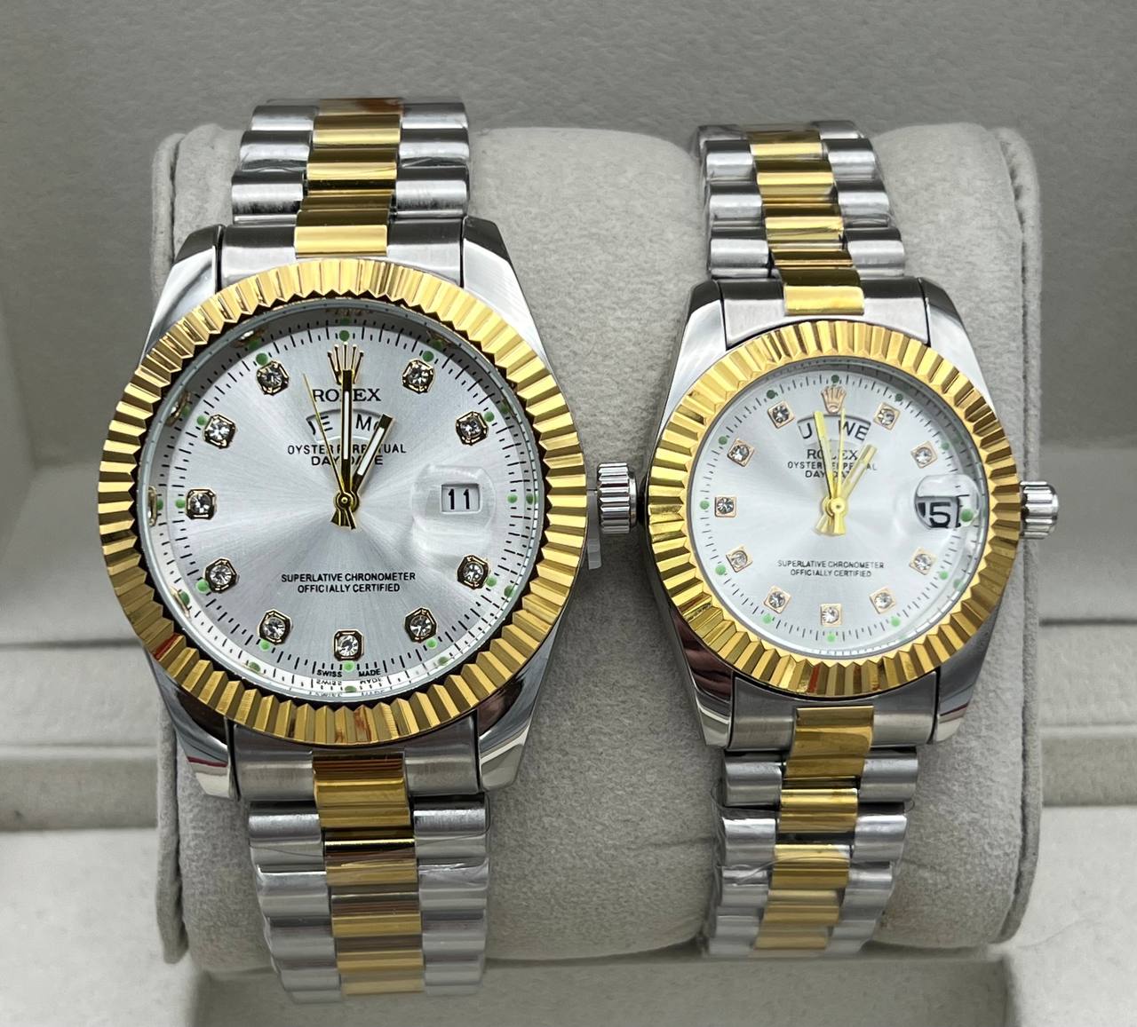 ساعت رولکس دیت جاست | 2رنگ ست زنانه و مردانه Rolex