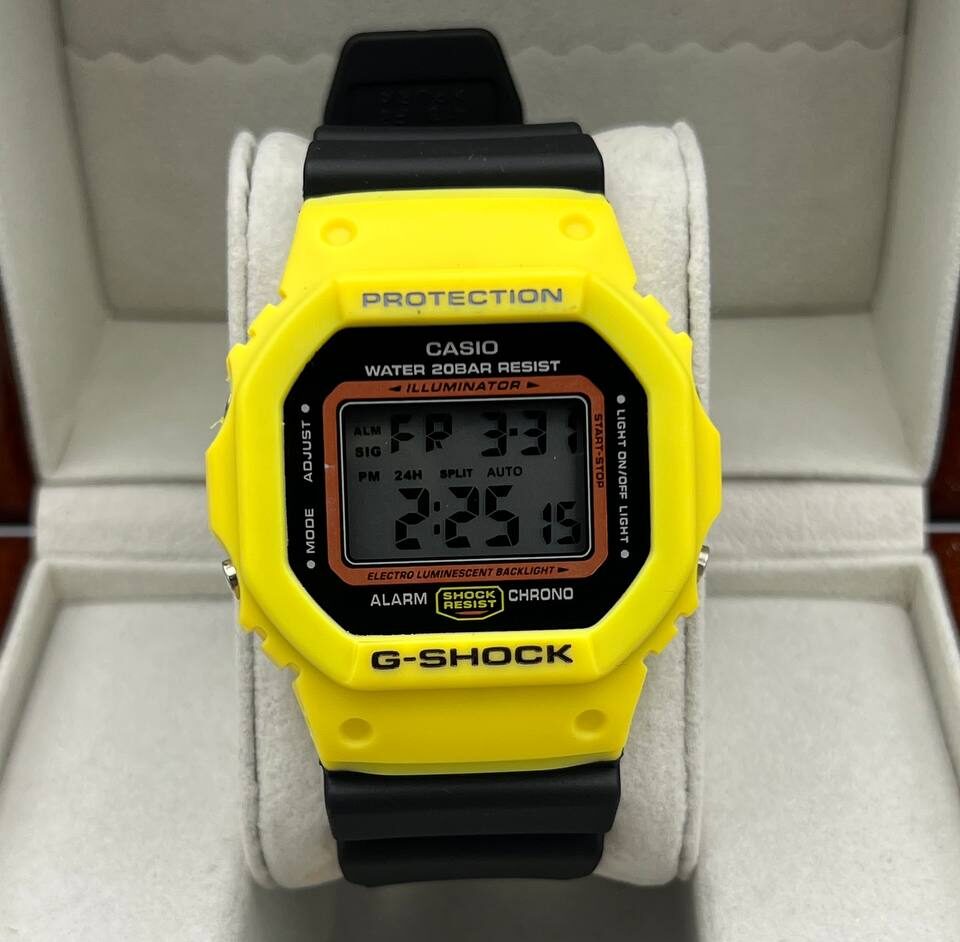 ساعت جی شاک زرد مشکی | G SHOCK