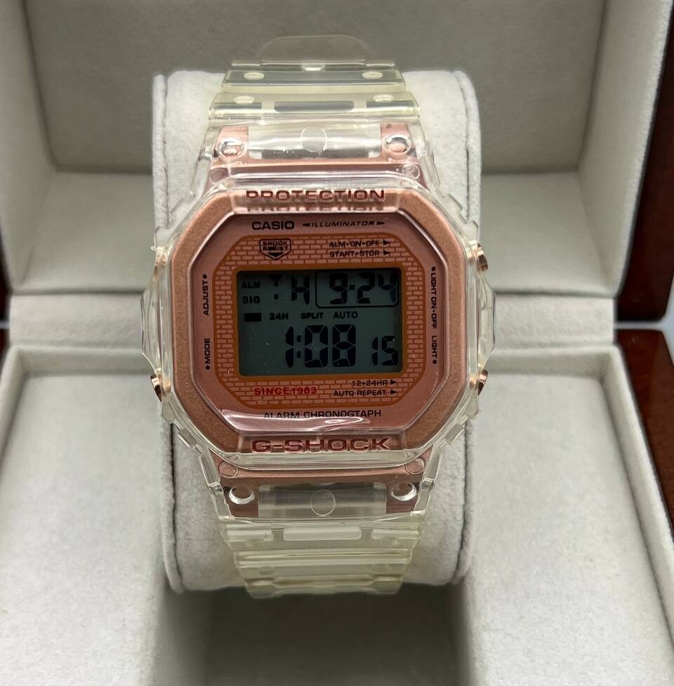 ساعت جی شاک شیشه ای قهوه ای | G SHOCK