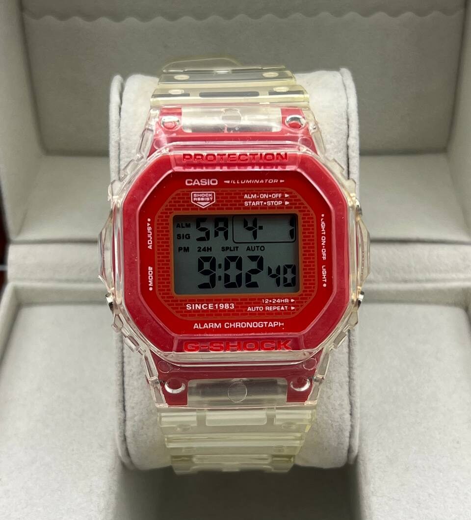 ساعت جی شاک شیشه ای قرمز | G SHOCK