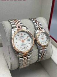 ساعت رولکس دیت جاست | طلایی نقره ای ست مردانه زنانه ROLEX