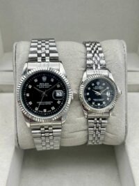 ساعت رولکس دیت جاست | نقره ای ست مردانه زنانه ROLEX