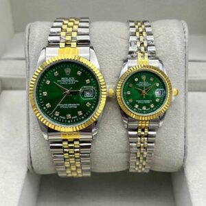 ساعت رولکس دیت جاست | سبز ست مردانه زنانه ROLEX