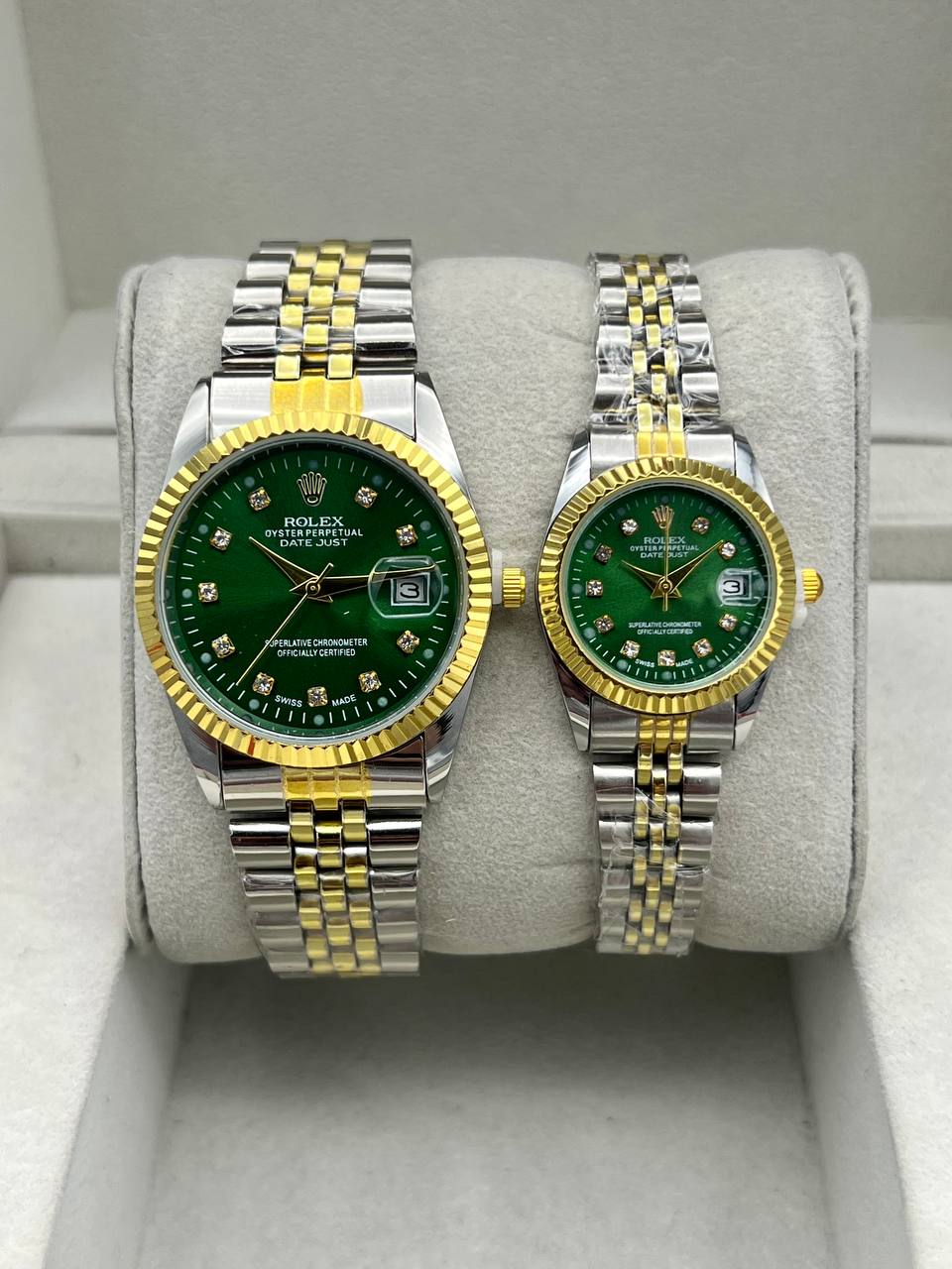 ساعت رولکس دیت جاست | سبز ست مردانه زنانه ROLEX