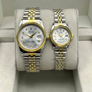ساعت رولکس دیت جاست | طلایی ست مردانه زنانه ROLEX