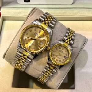 ساعت رولکس دیت جاست | طلایی ست مردانه زنانه ROLEX