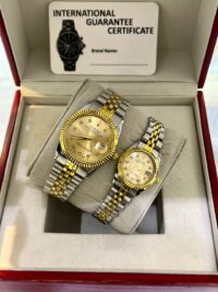 ساعت رولکس دیت جاست | طلایی ست مردانه زنانه ROLEX