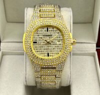 ساعت پتک فیلیپ فول نگین طلایی مردانه | PATEK PHILIPPE