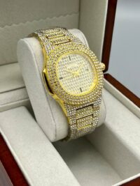 ساعت پتک فیلیپ فول نگین طلایی مردانه | PATEK PHILIPPE
