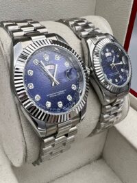 ساعت رولکس دیت جاست | صفحه آبی ست زنانه و مردانه Rolex