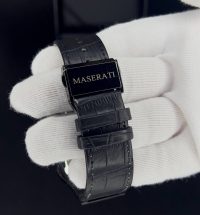 ساعت مازراتی اتومات | بند چرم کامل مشکی مردانه Maserati