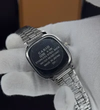 ساعت کاسیو الدمانی مربعی مردانه نقره ای کامل نقره ای | CASIO درجه یک