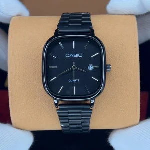 ساعت کاسیو الدمانی مربعی مردانه کامل مشکی | CASIO درجه یک