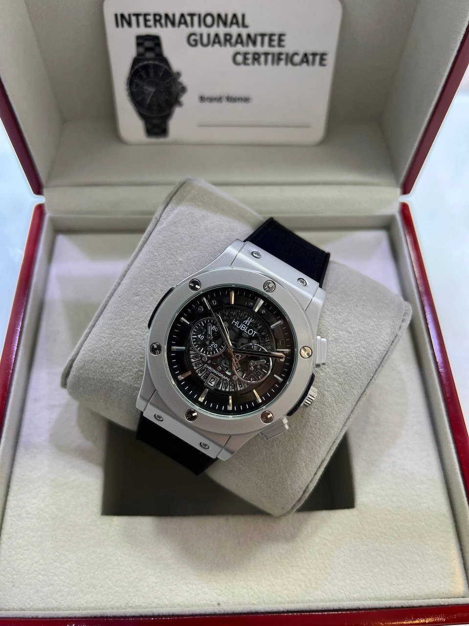 ساعت هابلوت اسکلتون مردانه Hublot | نقره ای