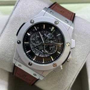 ساعت هابلوت اسکلتون مردانه Hublot | قهوه ای نقره ای