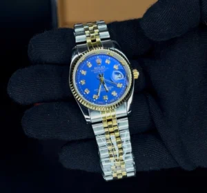 ساعت رولکس دیت جاست مردانه ROLEX | دورنگ آبی