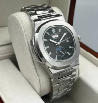 ساعت پتک فیلیپ مردانه دوزمانه | نقره ای PATEK PHILIPE