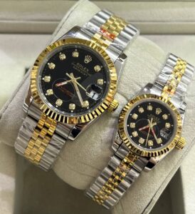 ساعت رولکس دیت جاست مردانه ROLEX | دو رنگ مشکی