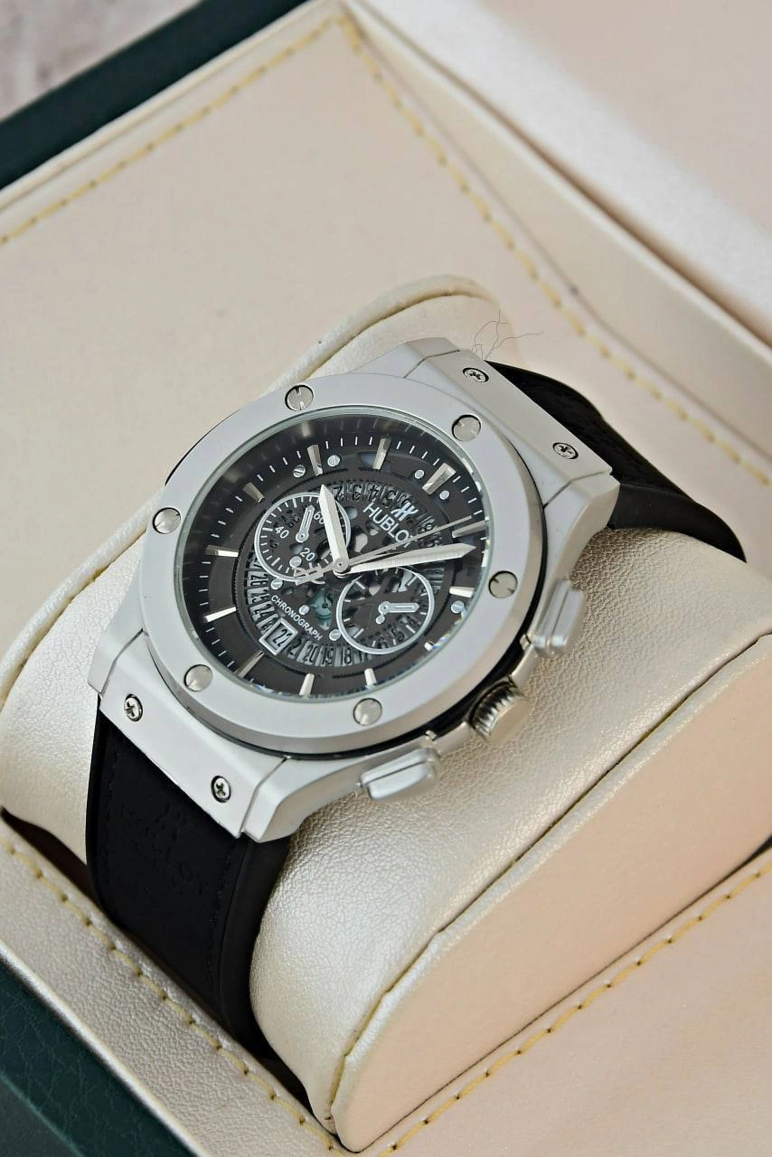 ساعت هابلوت اسکلتون مردانه Hublot | نقره ای