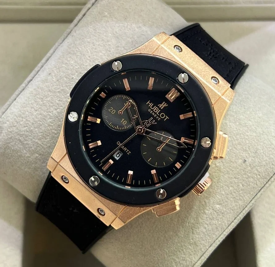 ساعت هابلوت اسکلتون مردانه Hublot | طلایی مشکی