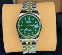 ساعت رولکس دیت جاست مردانه ROLEX | دو رنگ سبز