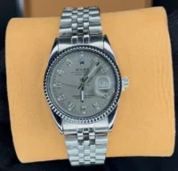 ساعت رولکس دیت جاست مردانه ROLEX | نقره ای خاکستری