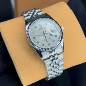 ساعت رولکس دیت جاست مردانه ROLEX | نقره ای خاکستری