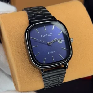 ساعت کاسیو الد مانی مربعی مشکی آبی | مردانه