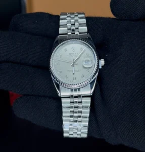 ساعت رولکس دیت جاست مردانه ROLEX | نقره ای خاکستری