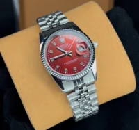 ساعت رولکس دیت جاست مردانه ROLEX | نقره ای قرمز