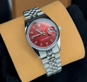 ساعت رولکس دیت جاست مردانه ROLEX | نقره ای قرمز