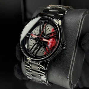 ساعت طرح رینگ ماشین اسکمی مشکی مردانه | اورجینال
