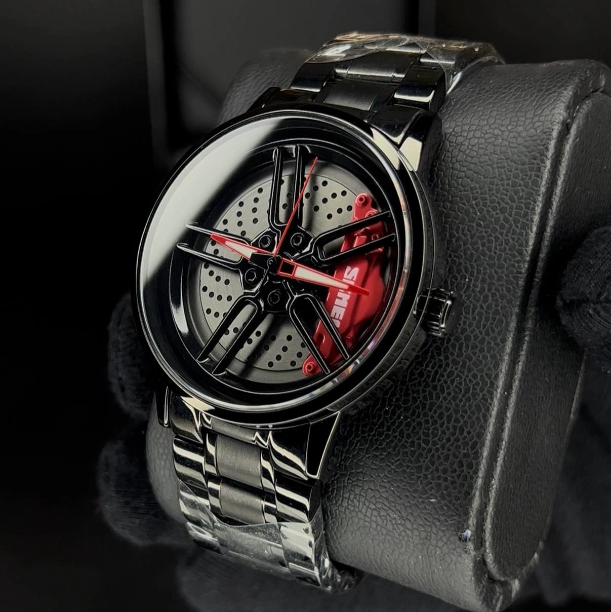 ساعت طرح رینگ ماشین اسکمی مشکی مردانه | اورجینال