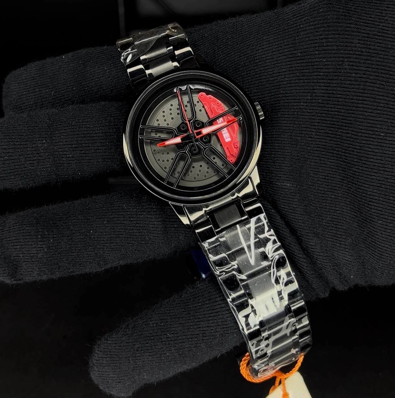 ساعت طرح رینگ ماشین اسکمی مشکی مردانه | اورجینال