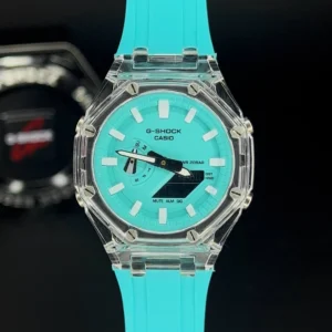 کاسیو جی شاک 2100 مردانه ژاپن | آبی تیفانی G SHOCK