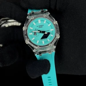 کاسیو جی شاک 2100 مردانه ژاپن | آبی تیفانی G SHOCK