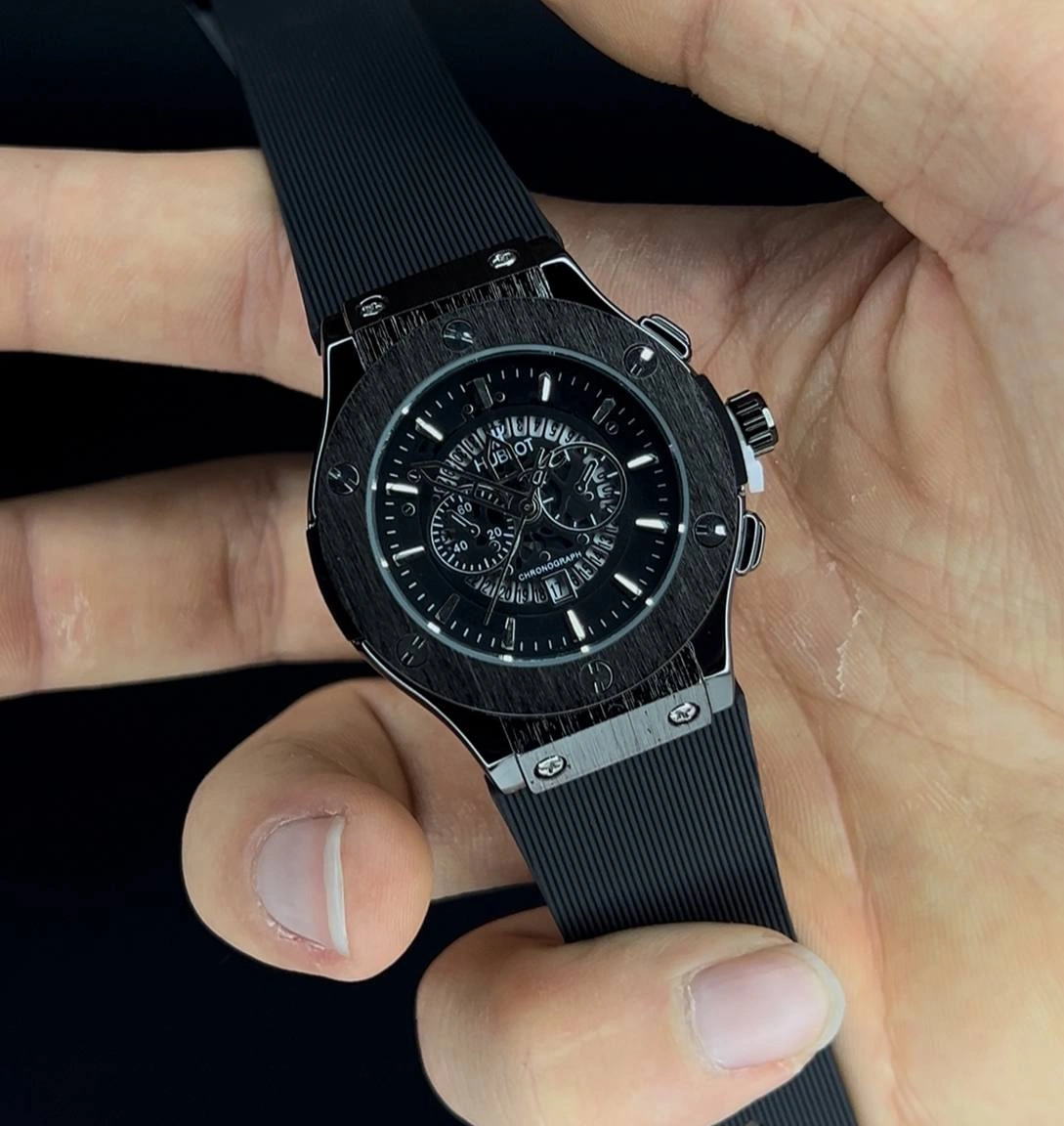 هابلوت اسکلتون زنانه استیل hublot | مشکی