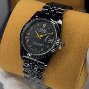 ساعت رولکس دیت جاست مردانه ROLEX | مشکی (کیفیت معمولی)