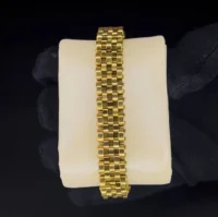 دستبند رولکس ضخیم 4 بافت اورجینال | طلایی کامل Rolex