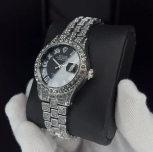 ساعت رولکس فول نگین زنانه | مشکی