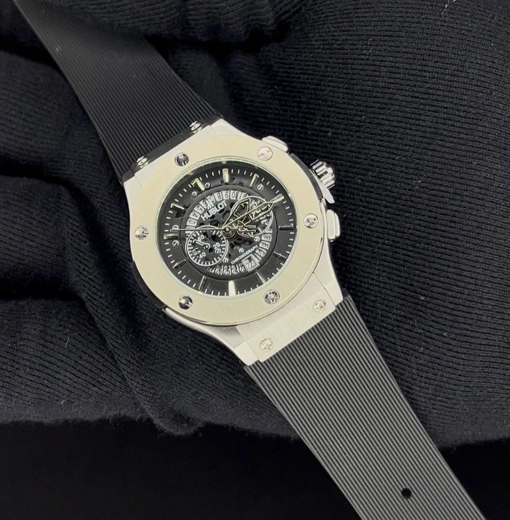 هابلوت اسکلتون زنانه استیل hublot | نقره ای