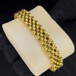 دستبند رولکس ضخیم 4 بافت اورجینال | طلایی کامل Rolex