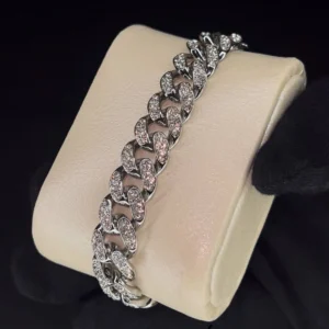 دستبند کارتیر فول نگین کیفیت خوب | Cartir کامل نقره ای