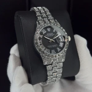 ساعت رولکس فول نگین زنانه | مشکی Rolex