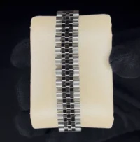 دستبند رولکس اورجینال | بند مشکی نقره ای Rolex