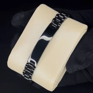 دستبند رولکس پلاک دار اورجینال | مشکی کامل Rolex