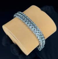 دستبند کارتیر 4 لایه بافت کیفیت خوب | نقره ای کامل Cartir