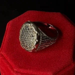 انگشتر مردانه نقره ای استیل | طرح کاپل