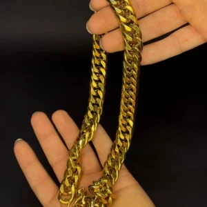 گردنبند کارتیر خیلی ضخیم طلایی مردانه | Cartir