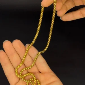 گردنبند ایتالی مردانه طلایی ضخیم